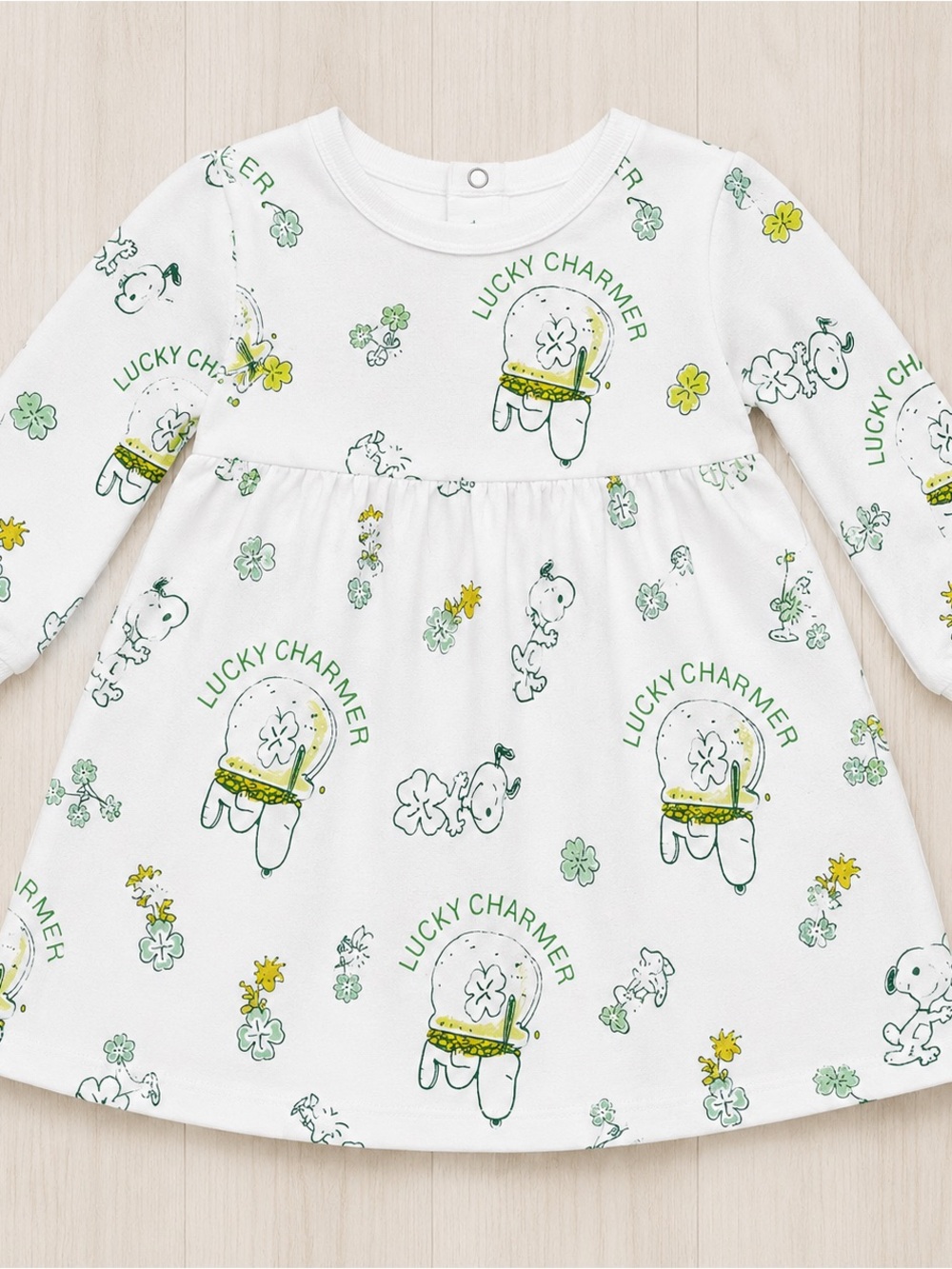 Peanuts Snoopy Lucky Charmer Dress 4T St Patricks Day Cute